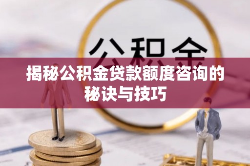 离岛揭秘公积金贷款额度咨询的秘诀与技巧