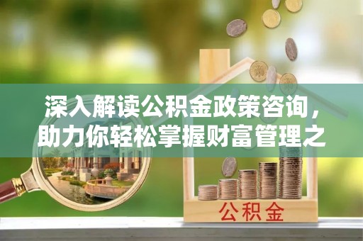 离岛深入解读公积金政策咨询，助力你轻松掌握财富管理之道