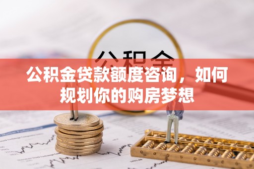 离岛公积金贷款额度咨询，如何规划你的购房梦想